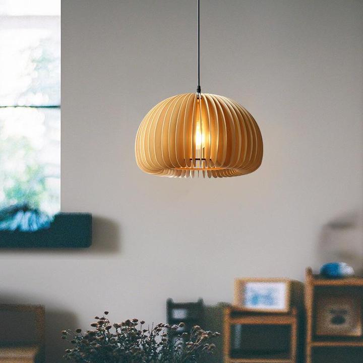 Doren lampada a sospensione legno Cupola a Forma di Zucca Nordica