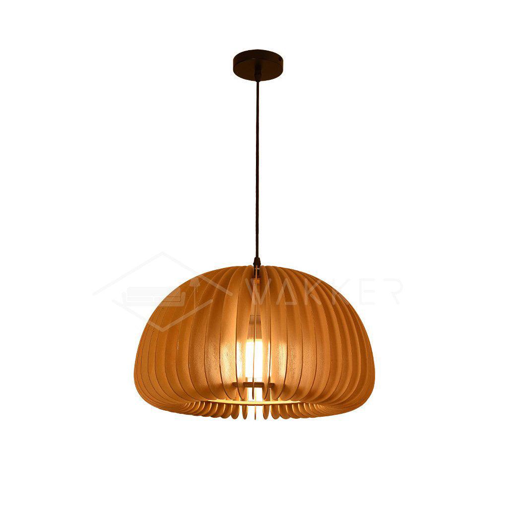 Doren lampada a sospensione legno Cupola a Forma di Zucca Nordica