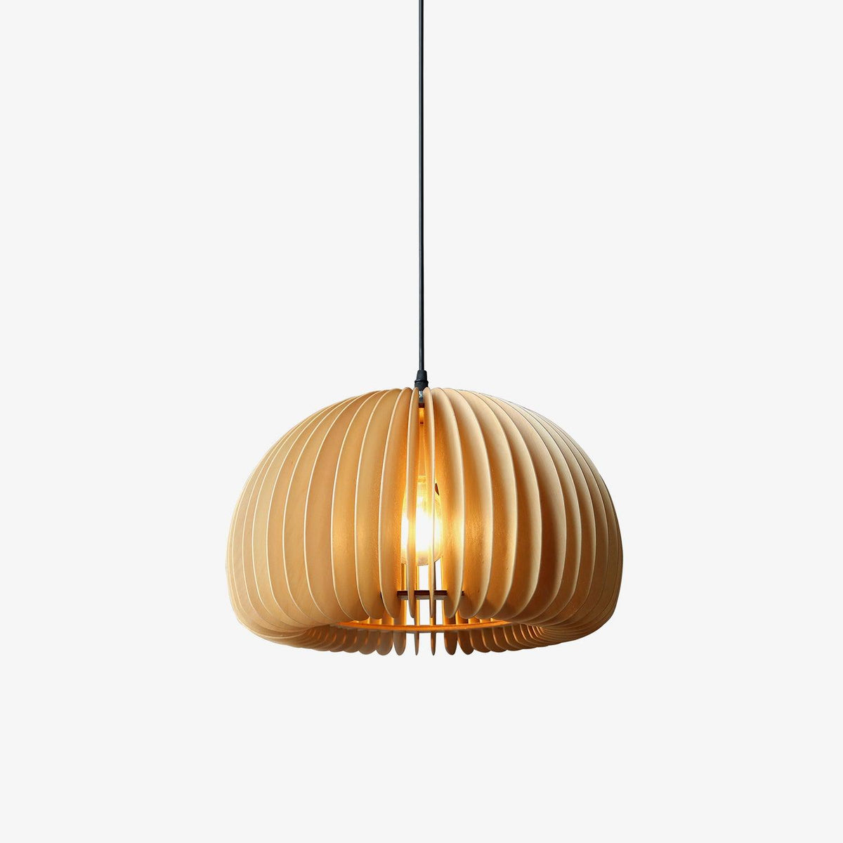 Doren lampada a sospensione legno Cupola a Forma di Zucca Nordica