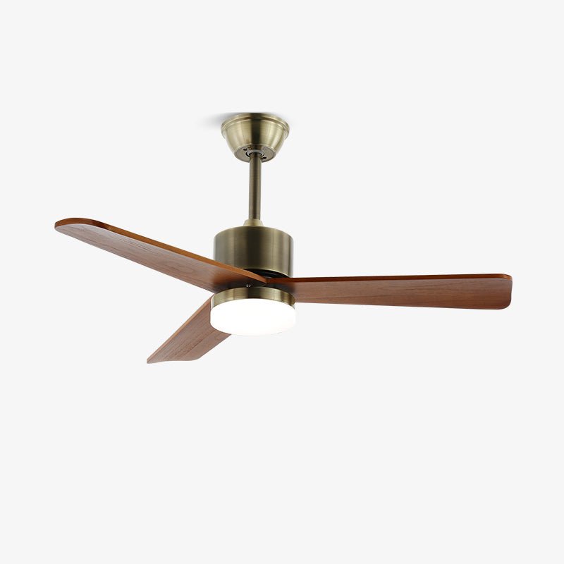Ventio Ventilatore da soffitto con luce minimalista in legno e argento
