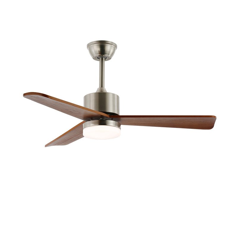 Ventio Ventilatore da soffitto con luce minimalista in legno e argento