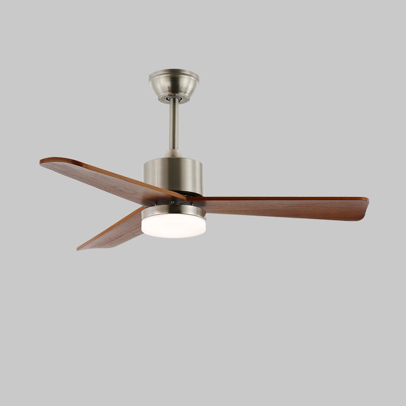 Ventio Ventilatore da soffitto con luce minimalista in legno e argento