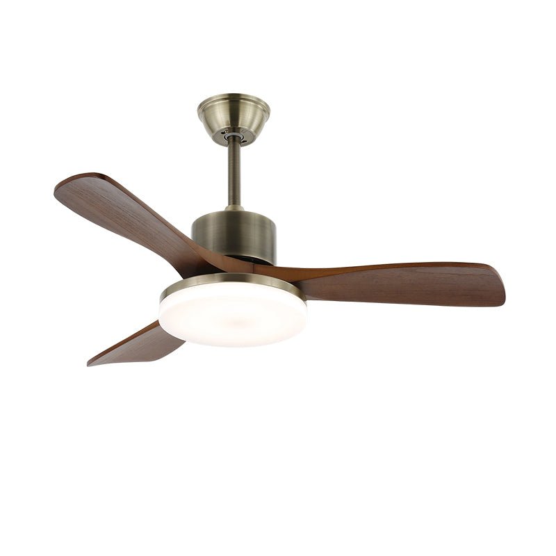 Ventio Ventilatore da soffitto con luce minimalista in legno e argento