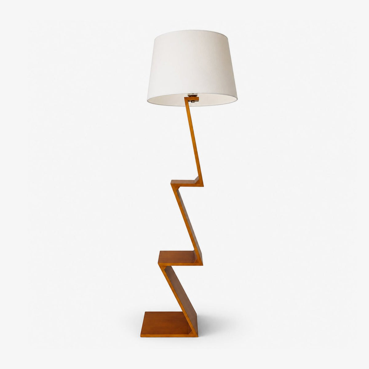 Zigzag lampada da terra in legno Massello