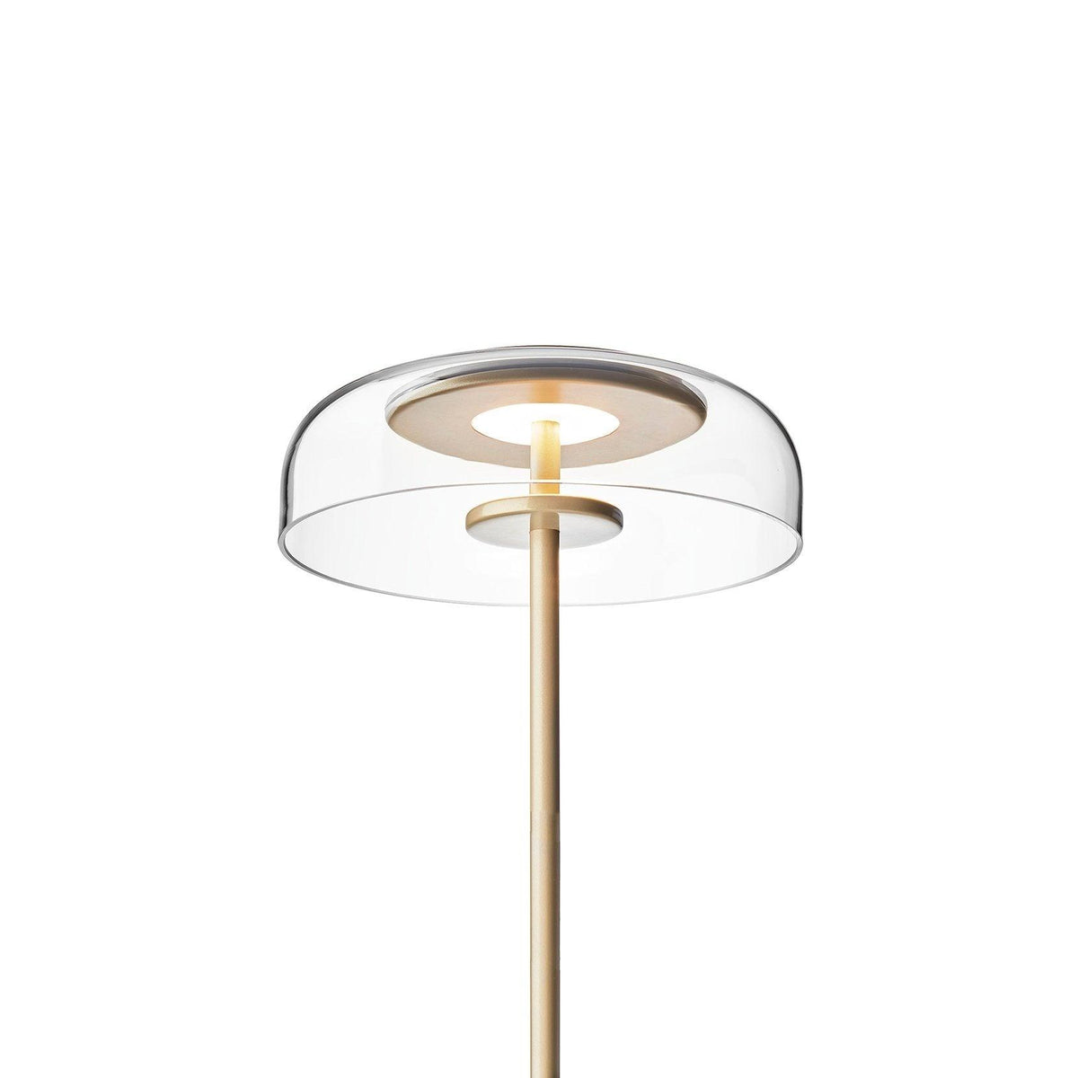Rinelette lampada da tavolo in vetro Chiaro con Base in legno