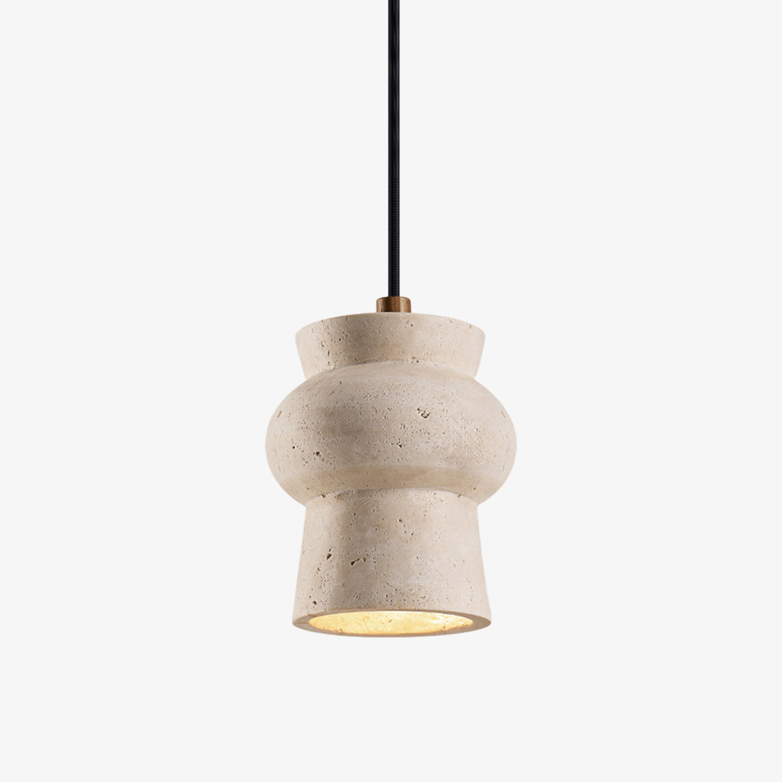 Dynt lampada a sospensione in travertino giallo Timeless