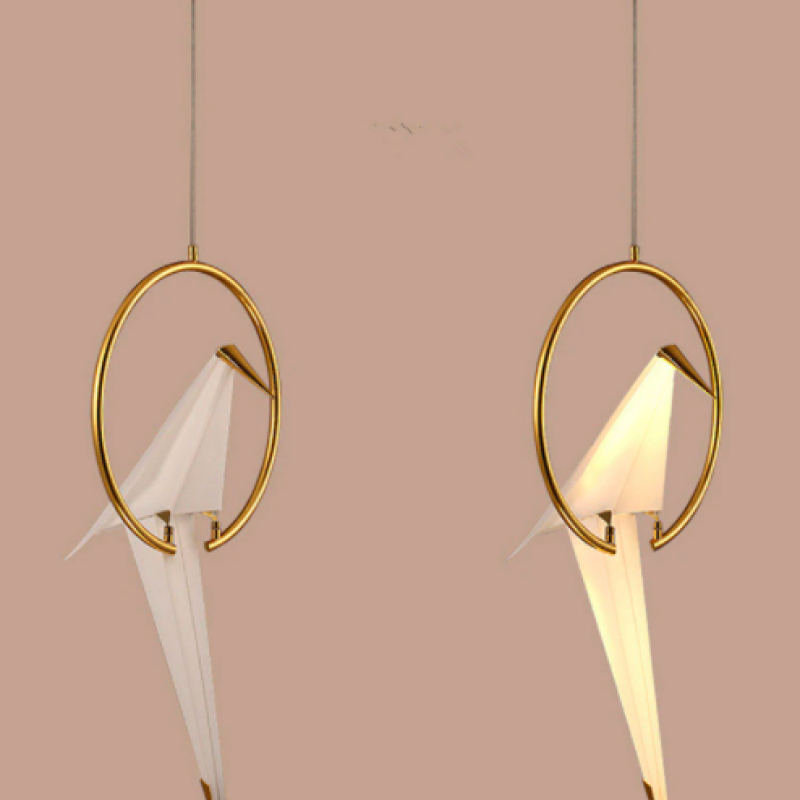 Avi Modern Lampada a Sospensione Vetro Bianco/Chiaro Ucello Nordica Post Moderna