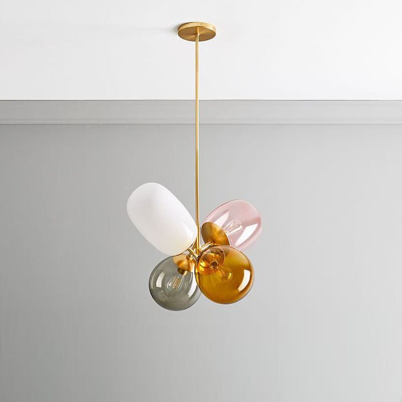 Valentina Design LED Vetro Colorate Palloncino Creative Lampade a Sospensione Metallo Vetro Soggiorno/Camera da Letto