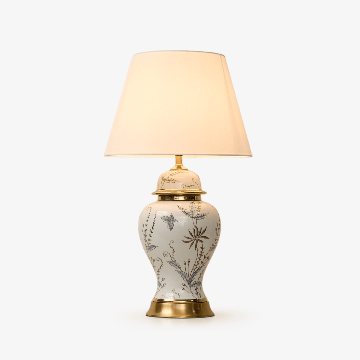 Gilt lampada da tavolo con Accenti in Ceramica