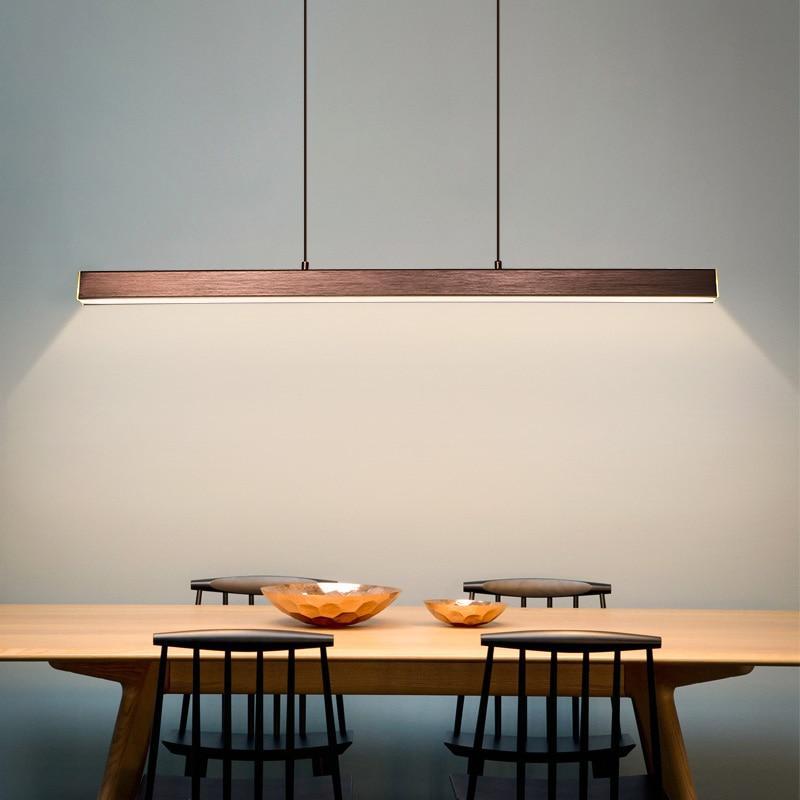 Arisha Moderna LED Lampada a Sospensione Metallo Nero/Marrone Lineare - Relic Pieces