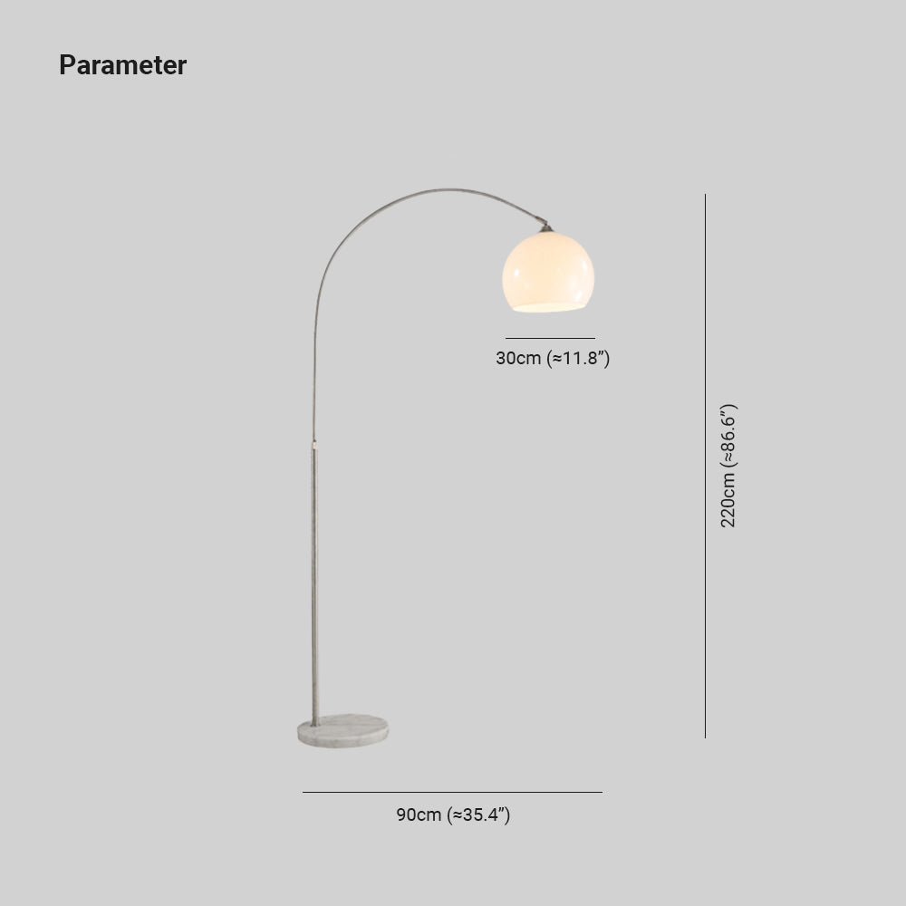 Mira Moderne LED Alto/Arco Lampade da Terra Arancio/Bianco