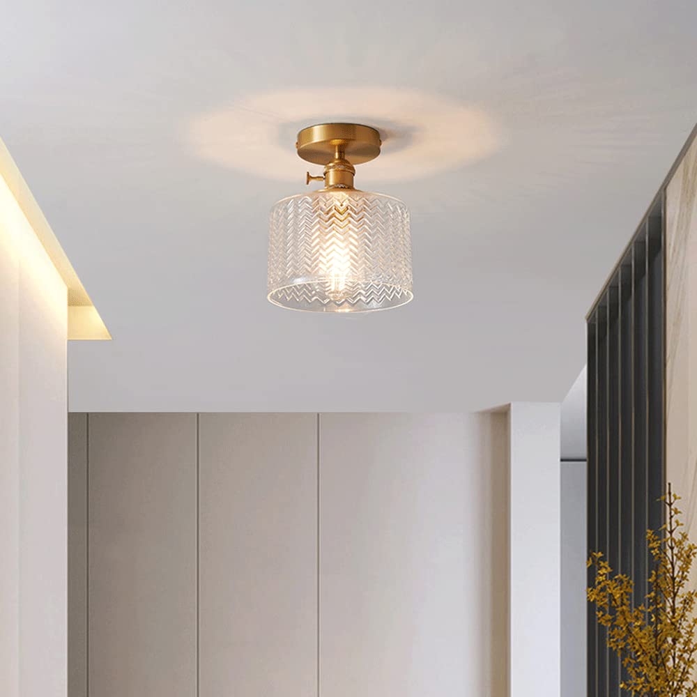 Arisha Lusso Plafoniere Transparente Metallo Vetro Corridoio