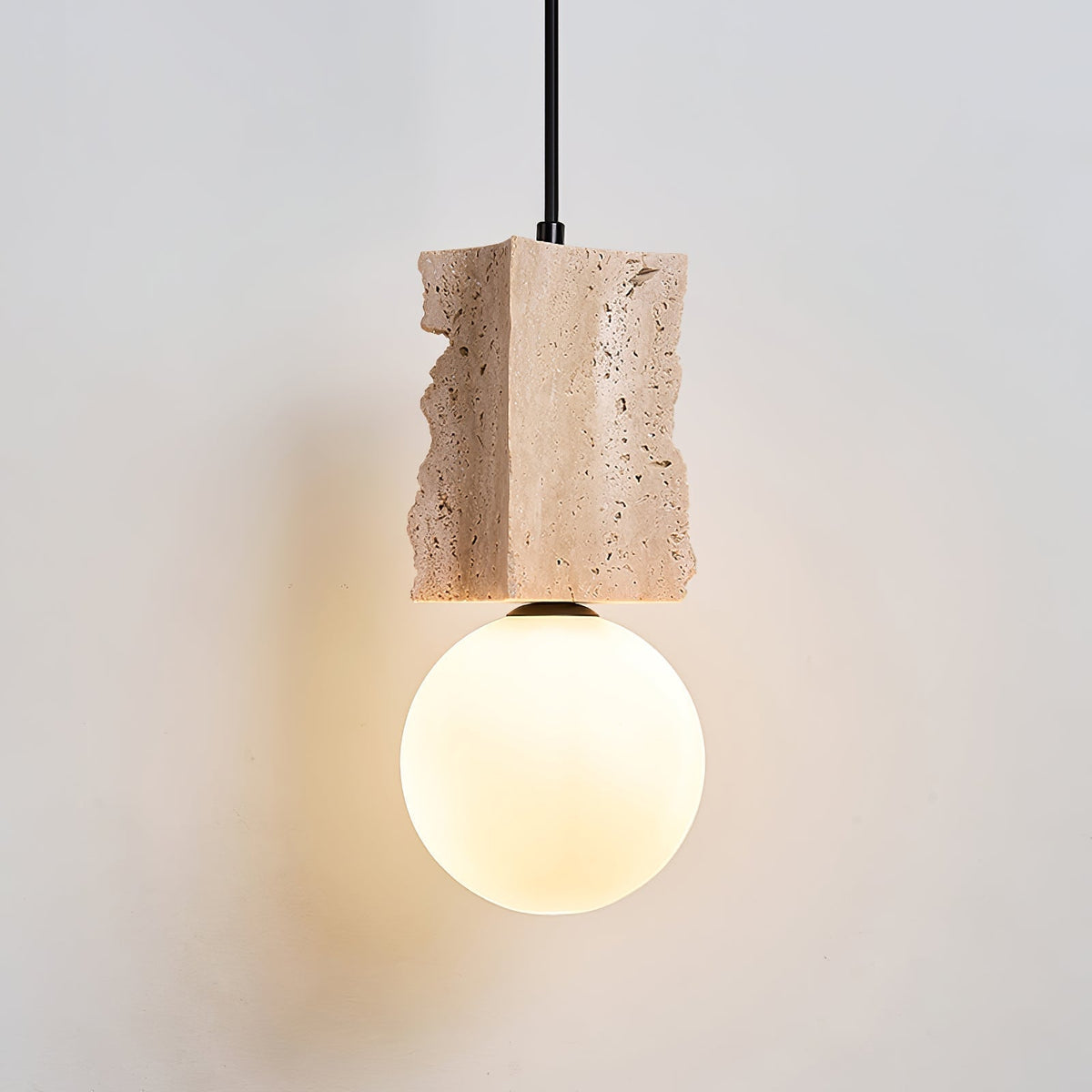 Lampada a sospensione travertino Raw Edge