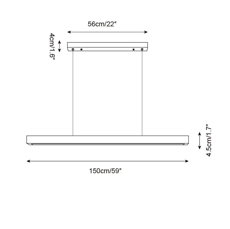Imiror Lampada a Sospensione Lineare Minimalista Travertino - Relic Pieces