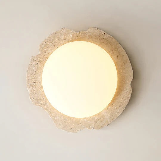 Nimbe Halo travertino Giallo lampada da soffitto