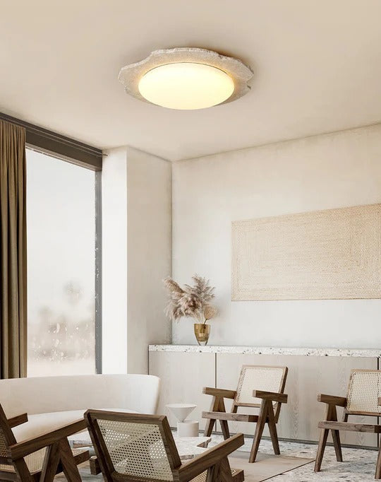 Nimbe Halo travertino Giallo lampada da soffitto