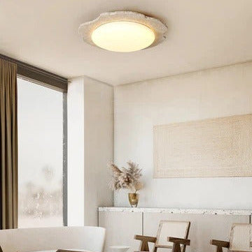 Nimbe Halo travertino Giallo lampada da soffitto