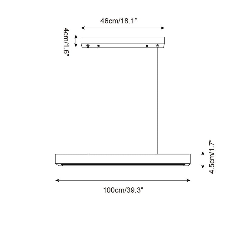 Imiror Lampada a Sospensione Lineare Minimalista Travertino - Relic Pieces