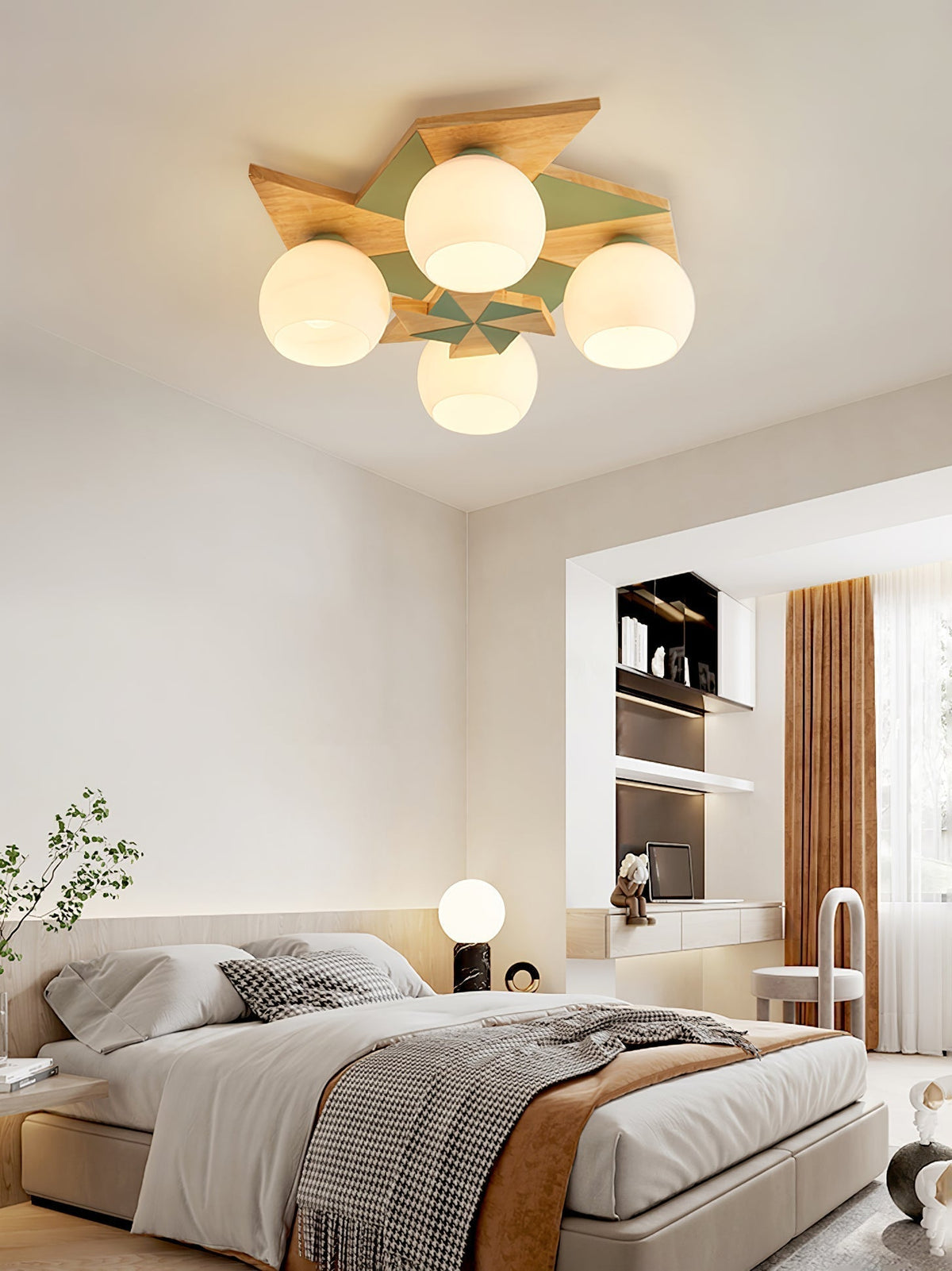 Ewooda lampada da soffitto in legno