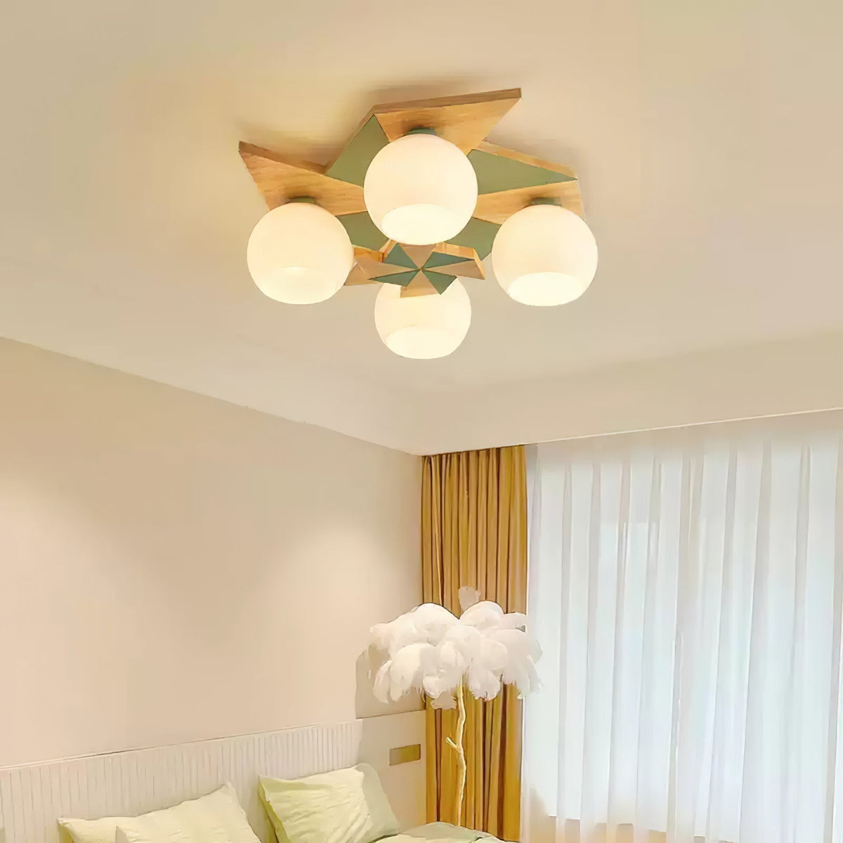 Ewooda lampada da soffitto in legno